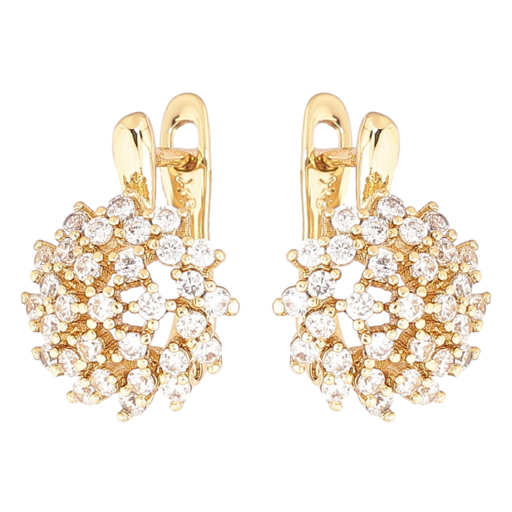 Серьги Xuping Позолота 14K английский замок Искристость фото №23 Серьги Xuping Позолота 14K английский замок Искристость фото №23