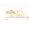 Серьги Xuping Позолота 14K английский замок Сердечки с дорожками кристаллов фото №2 Серьги Xuping Позолота 14K английский замок Сердечки с дорожками кристаллов фото №2