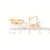 Серьги Xuping Позолота 18K + Родий английский замок Радужные кристаллы на дужках фото №2 Серьги Xuping Позолота 18K + Родий английский замок Радужные кристаллы на дужках фото №2