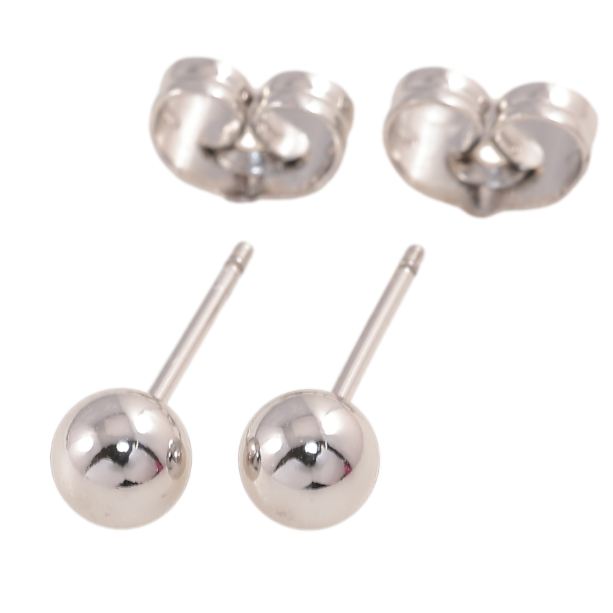 Сережки Xuping Родій пусети «Кульки» ø 5мм фото №1 Сережки Xuping Родій пусети «Кульки» ø 5мм фото №1