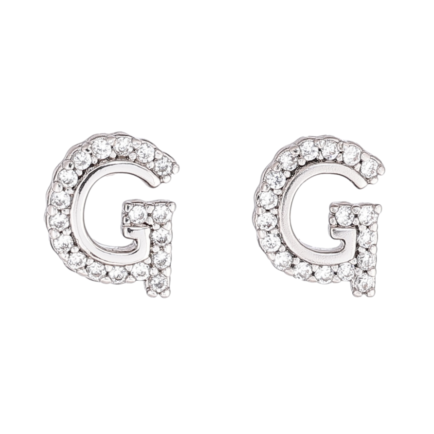 Сережки Xuping Родій пусети «Літери G» фото №1
