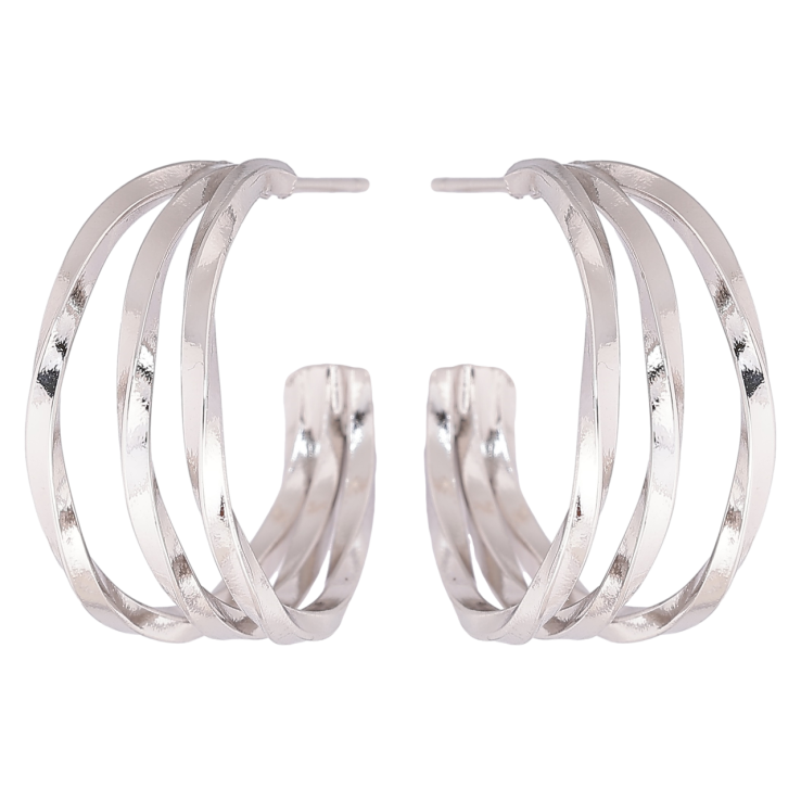 Сережки Xuping Родій пусети «Потрійні дуги» фото №18