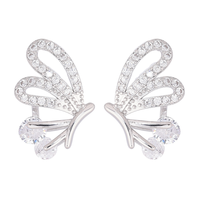 Серьги Xuping Родий пусеты Бабочки фото №1
