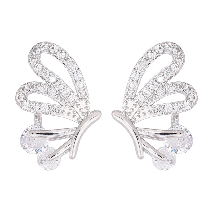 Сережки Xuping Родій пусети «Метелики» фото №1