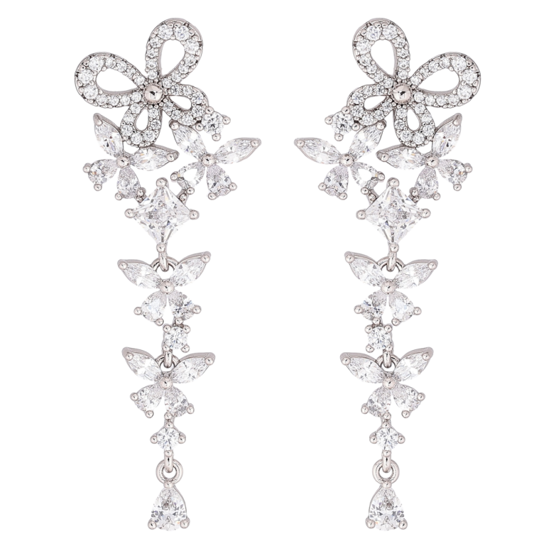 Сережки Xuping Родій пусети «Витончені кришталеві підвіски» фото №1