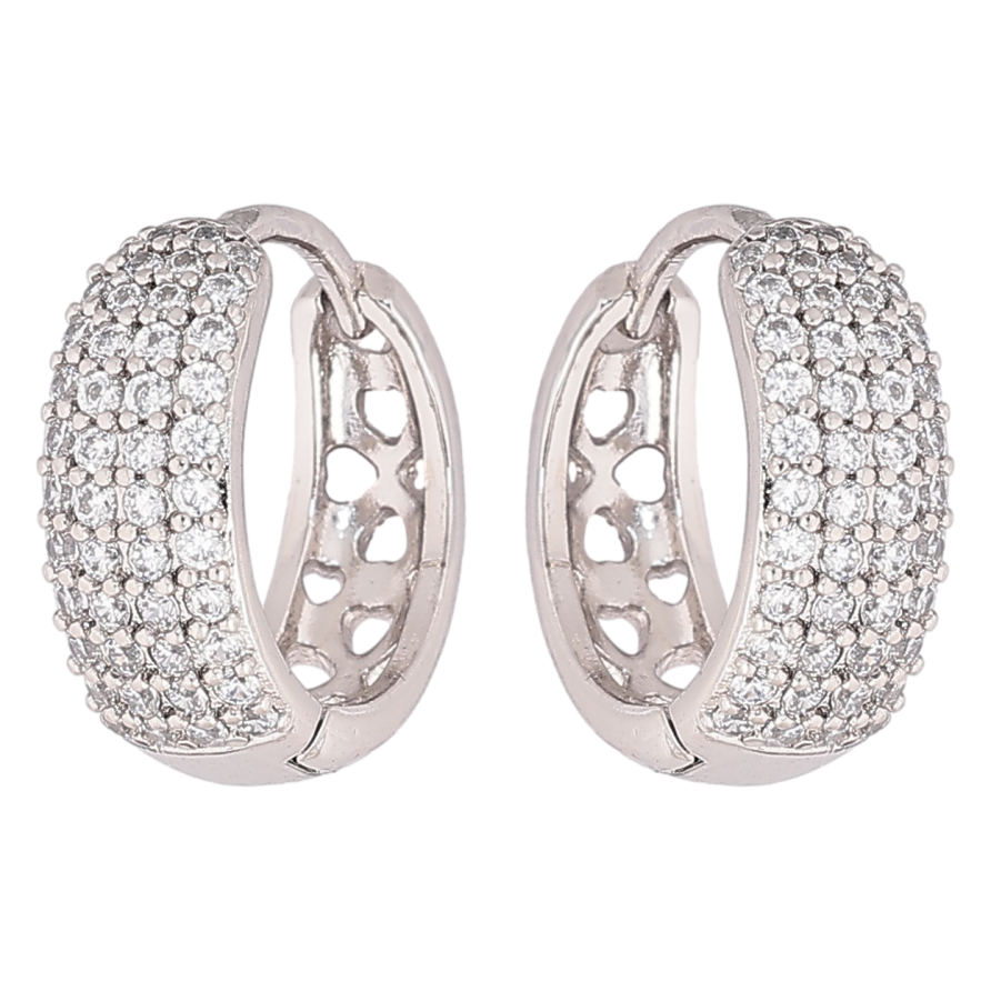 Сережки Xuping Родій колечка «Інкрустація кристалами» фото №1