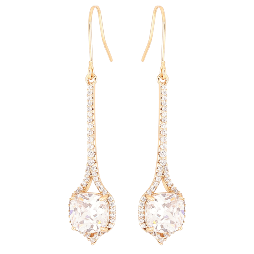 Серьги Xuping Позолота 18K французский замок Кристальные подвески фото №1