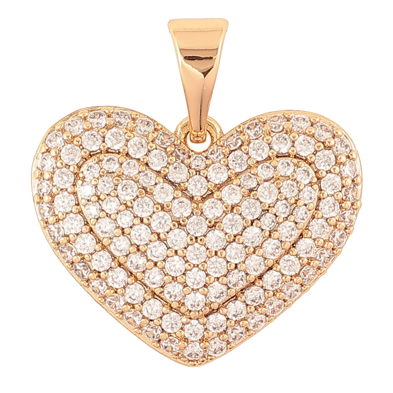 Кулон Xuping Позолота 18K Серце з інкрустацією кристалами» для ланцюжка до 7мм фото №1 Кулон Xuping Позолота 18K Серце з інкрустацією кристалами» для ланцюжка до 7мм фото №1