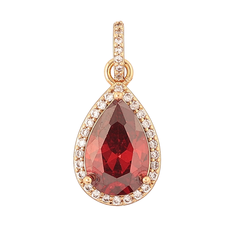 Кулон Xuping Позолота 18K Червоний кристал» для ланцюжка до 4мм фото №1 Кулон Xuping Позолота 18K Червоний кристал» для ланцюжка до 4мм фото №1