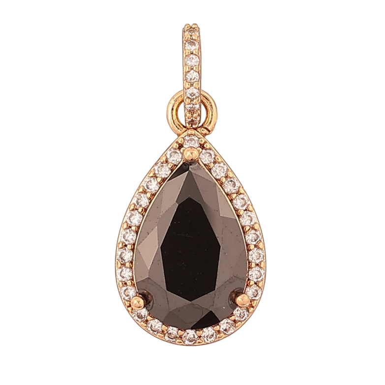 Кулон Xuping Позолота 18K Чорний кристал» для ланцюжка до 4мм фото №1 Кулон Xuping Позолота 18K Чорний кристал» для ланцюжка до 4мм фото №1