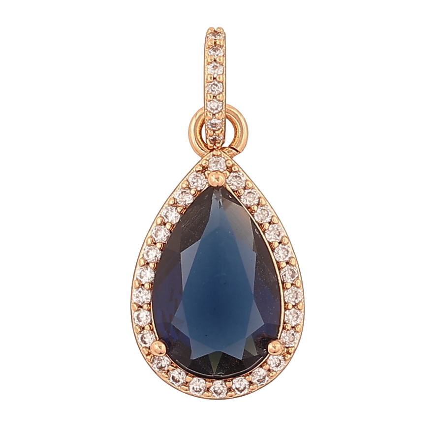 Кулон Xuping Позолота 18K Синій кристал» для ланцюжка до 4мм фото №1