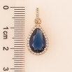 Кулон Xuping Позолота 18K Синій кристал» для ланцюжка до 4мм фото №2