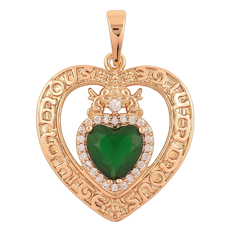 Кулон Xuping Позолота 18K «Серце з зеленим кристалом» для ланцюжка до 6мм фото №21 Кулон Xuping Позолота 18K «Серце з зеленим кристалом» для ланцюжка до 6мм фото №21