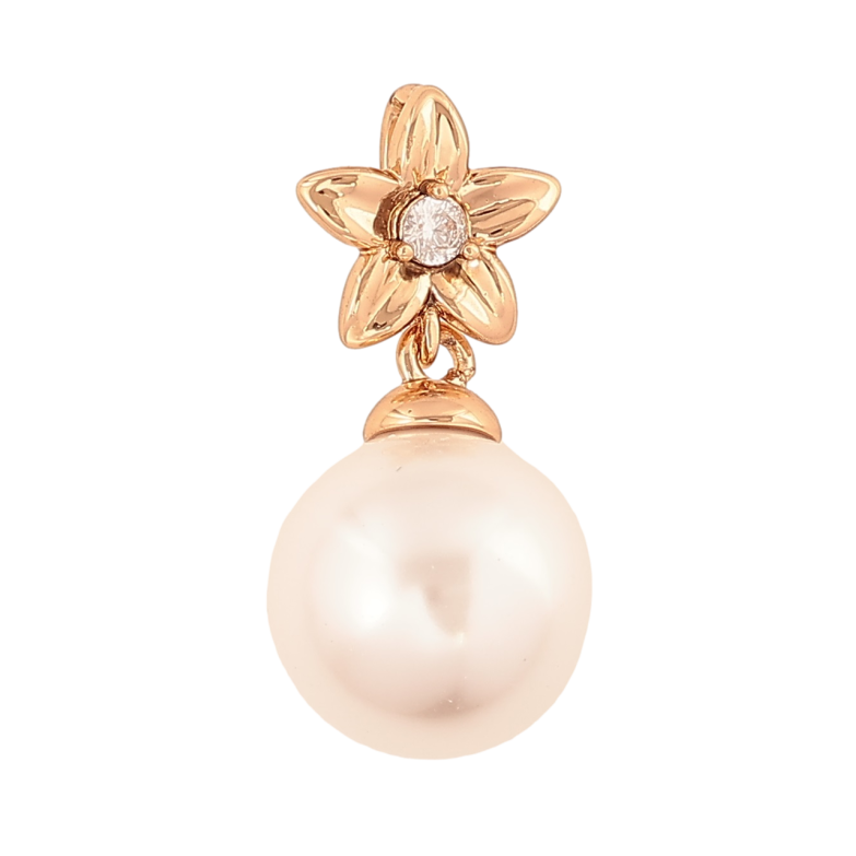 Кулон Xuping Позолота 18K «Квіточка з перлиною» для ланцюжка до 2мм фото №1 Кулон Xuping Позолота 18K «Квіточка з перлиною» для ланцюжка до 2мм фото №1