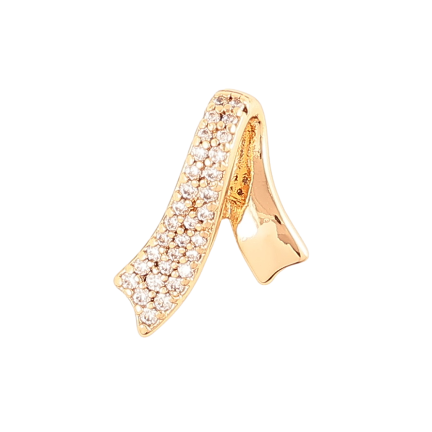 Кулон Xuping Позолота 18K «Стрічка з інкрустацією кристалами» для ланцюжка до 3мм фото №1 Кулон Xuping Позолота 18K «Стрічка з інкрустацією кристалами» для ланцюжка до 3мм фото №1