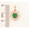 Кулон Xuping Позолота 18K «Кришталеве серце із зеленим кристалом» для ланцюжка до 5мм фото №2