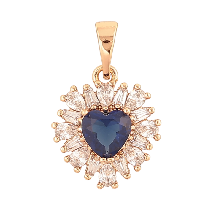 Кулон Xuping Позолота 18K «Кришталеве серце з синім кристалом» для ланцюжка до 5мм фото №5 Кулон Xuping Позолота 18K «Кришталеве серце з синім кристалом» для ланцюжка до 5мм фото №5