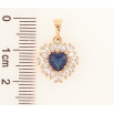 Кулон Xuping Позолота 18K «Кришталеве серце з синім кристалом» для ланцюжка до 5мм фото №2