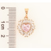 Кулон Xuping Позолота 18K Кристальное сердце с розовым кристаллом для цепочки до 5мм фото №2