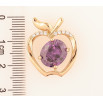 Кулон Xuping Позолота 18K «Яблуко з бузковим кристалом» для ланцюжка до 4мм фото №2 Кулон Xuping Позолота 18K «Яблуко з бузковим кристалом» для ланцюжка до 4мм фото №2