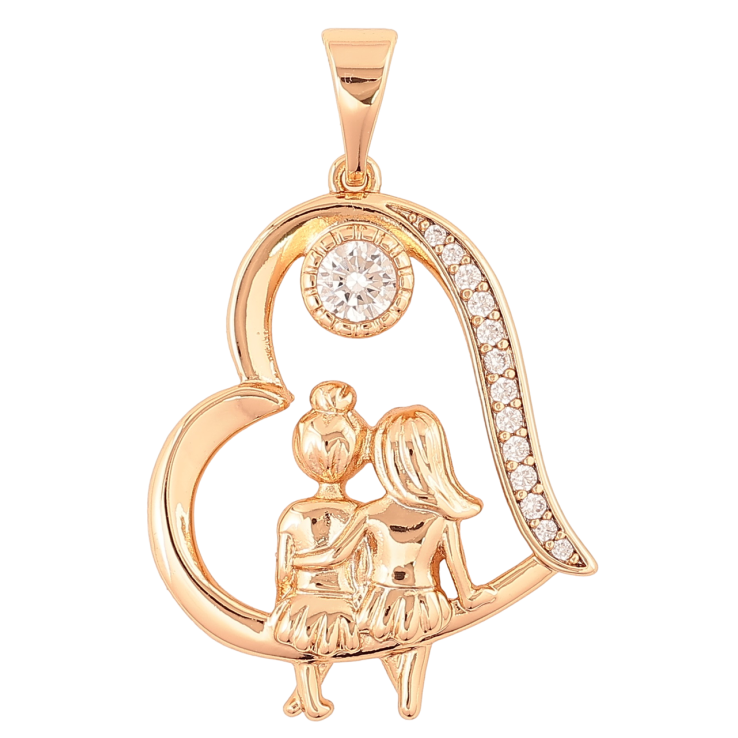 Кулон Xuping Позолота 18K «Серце з подружками» для ланцюжка до 7мм фото №19 Кулон Xuping Позолота 18K «Серце з подружками» для ланцюжка до 7мм фото №19