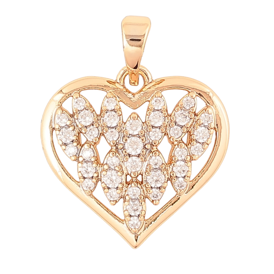 Кулон Xuping Позолота 18K «Серце з інкрустацією кристалами» для ланцюжка до 5мм фото №1 Кулон Xuping Позолота 18K «Серце з інкрустацією кристалами» для ланцюжка до 5мм фото №1