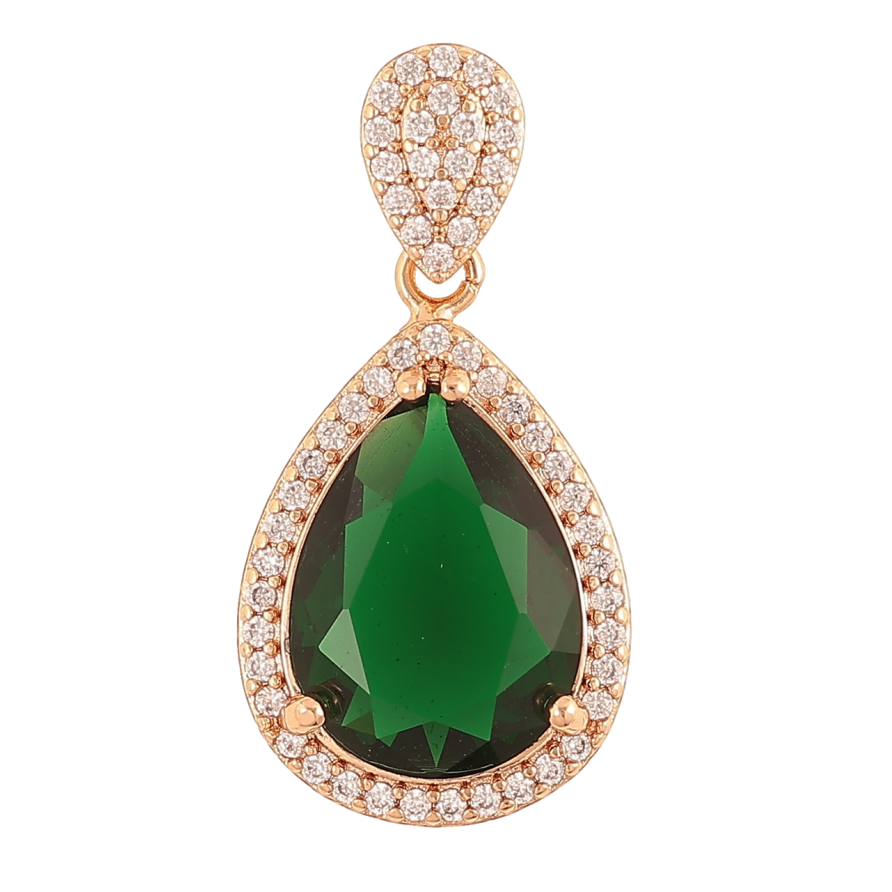 Кулон Xuping Позолота 18K Зеленый кристалл для цепочки до 4мм фото №1 Кулон Xuping Позолота 18K Зеленый кристалл для цепочки до 4мм фото №1