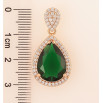 Кулон Xuping Позолота 18K Зеленый кристалл для цепочки до 4мм фото №2 Кулон Xuping Позолота 18K Зеленый кристалл для цепочки до 4мм фото №2