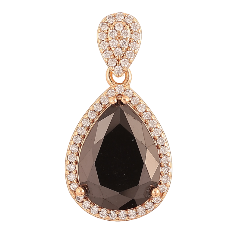 Кулон Xuping Позолота 18K «Чорний кристал» для ланцюжка до 4мм фото №1