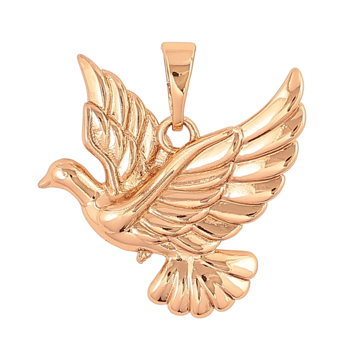 Кулон Xuping Позолота 18K «Пташка» для ланцюжка до 5мм фото №2 Кулон Xuping Позолота 18K «Пташка» для ланцюжка до 5мм фото №2