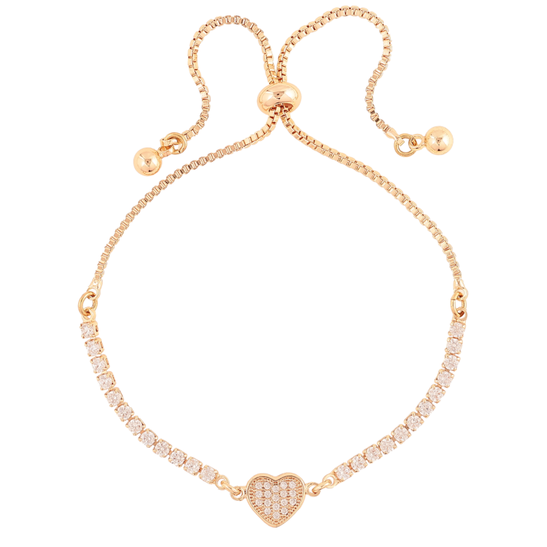 Браслет Xuping M&L Цвет 18K Дорожка кристаллов с сердечком на бегунке, дл. 12-23см х 1.5мм фото №2 Браслет Xuping M&L Цвет 18K Дорожка кристаллов с сердечком на бегунке, дл. 12-23см х 1.5мм фото №2