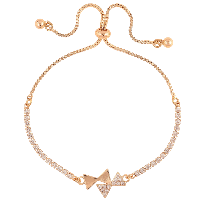 Браслет Xuping M&L Цвет 18K Дорожка кристаллов с бантами на бегунке, дл. 12-24см х 1.5мм фото №1