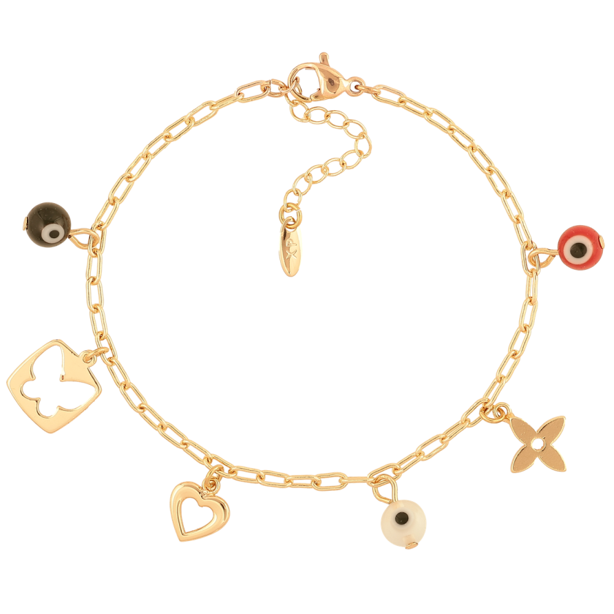 Браслет Xuping M&L Колір 18K «Ланцюжок з підвісками» довжина з доп. ланцюжком 17.5-20.5см х 2.5мм фото №1 Браслет Xuping M&L Колір 18K «Ланцюжок з підвісками» довжина з доп. ланцюжком 17.5-20.5см х 2.5мм фото №1