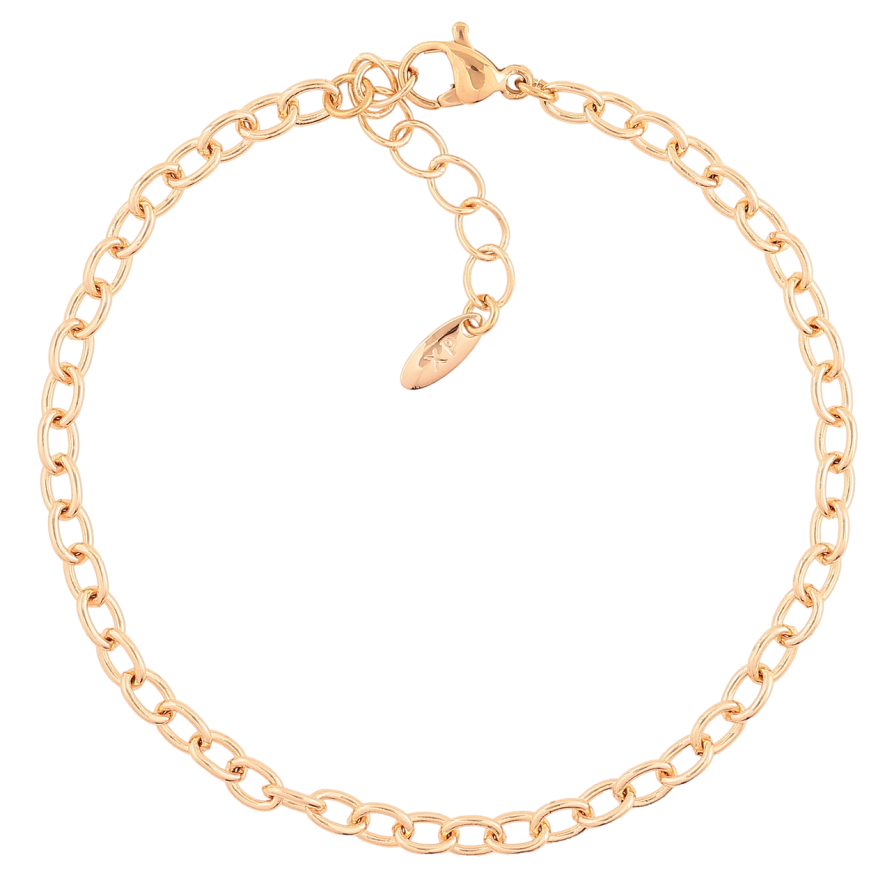 Браслет Xuping M&L Колір 18K «Ланцюжок «Якірний» довжина з доп. ланцюжком 18-21см х 4мм фото №1