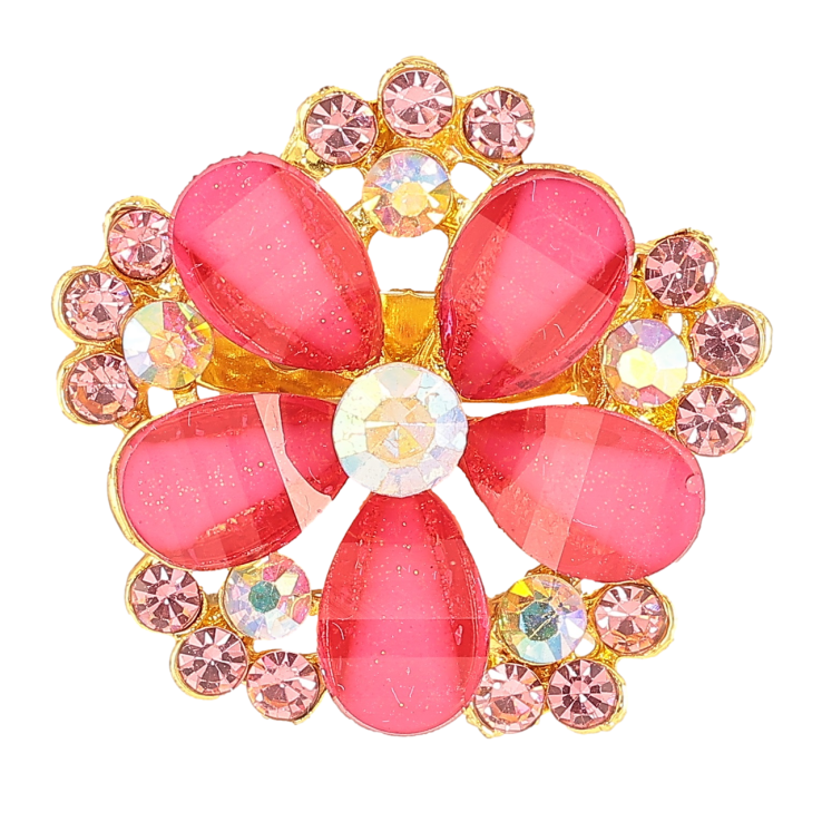 Брошь Цветок с розовыми стразами фото №15 Брошь Цветок с розовыми стразами фото №15