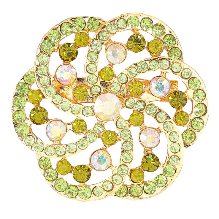 Брошь Цветок с зелеными стразами фото №20 Брошь Цветок с зелеными стразами фото №20