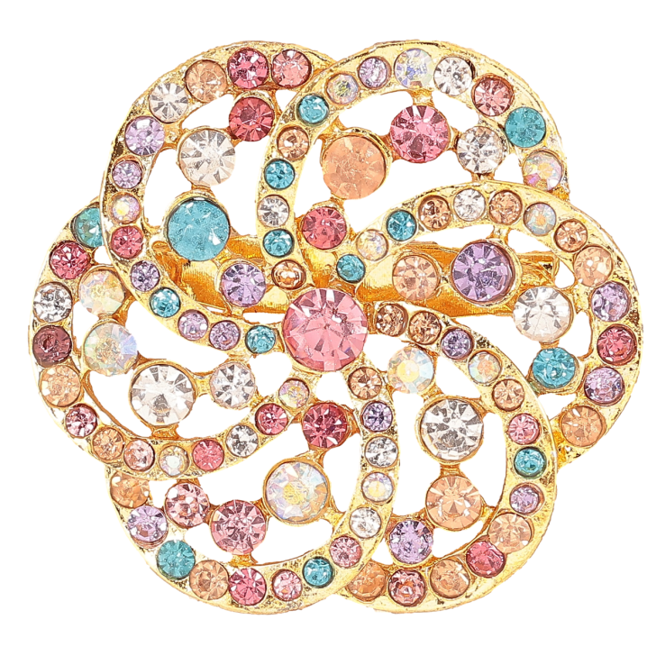 Брошь Цветок с разноцветными стразами фото №20 Брошь Цветок с разноцветными стразами фото №20