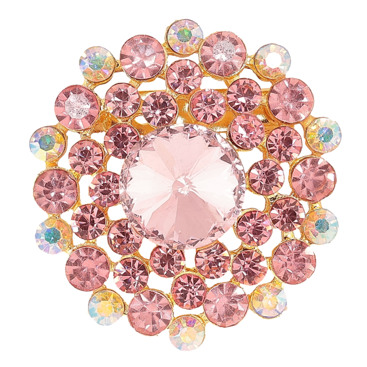 Брошь Цветок с розовыми стразами фото №24 Брошь Цветок с розовыми стразами фото №24