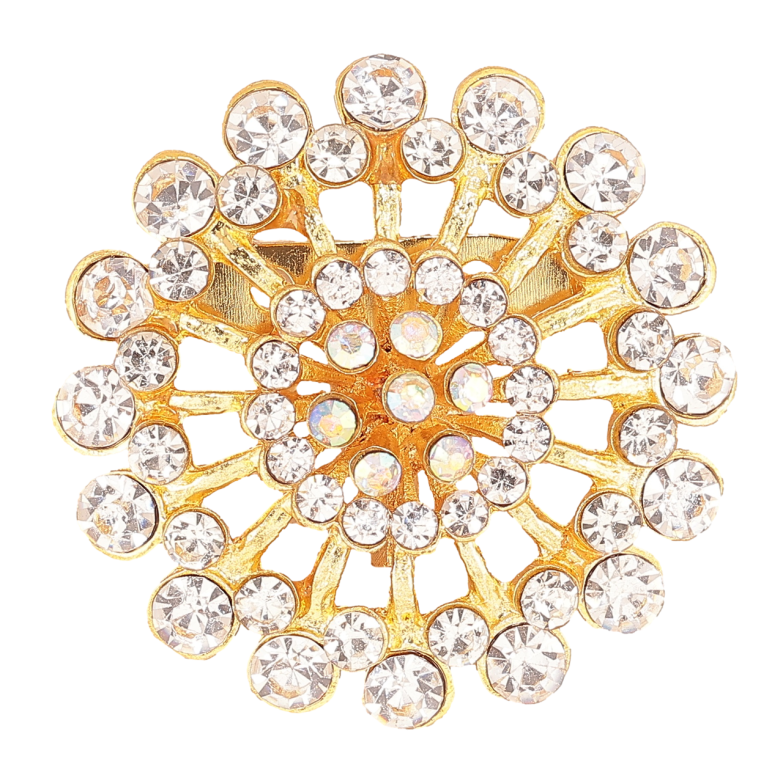 Брошь Цветок со стразами фото №1 Брошь Цветок со стразами фото №1