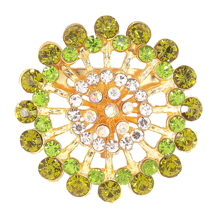 Брошь Цветок с зелеными стразами фото №18 Брошь Цветок с зелеными стразами фото №18