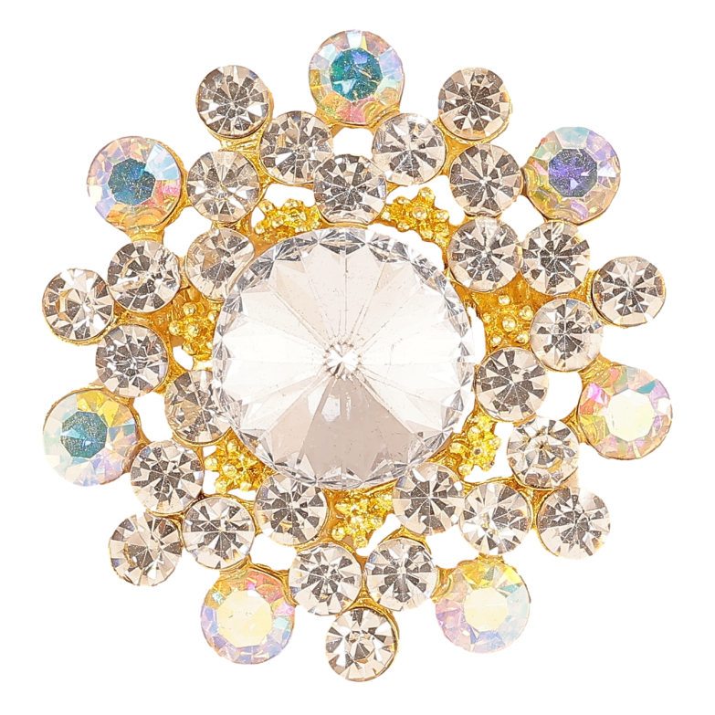 Брошь Цветок со стразами фото №1 Брошь Цветок со стразами фото №1