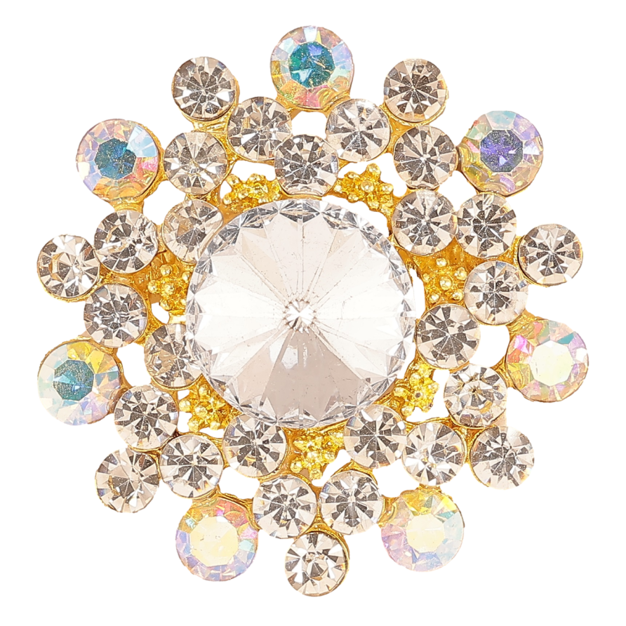 Брошь Цветок со стразами фото №1 Брошь Цветок со стразами фото №1