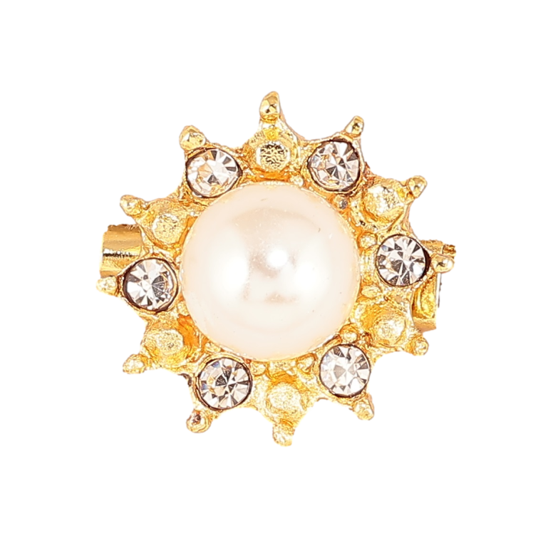 Брошь Жемчужина в обрамлении страз фото №1 Брошь Жемчужина в обрамлении страз фото №1