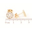 Сережки Xuping Позолота 18K пусети «Кришталеві колечка» фото №2