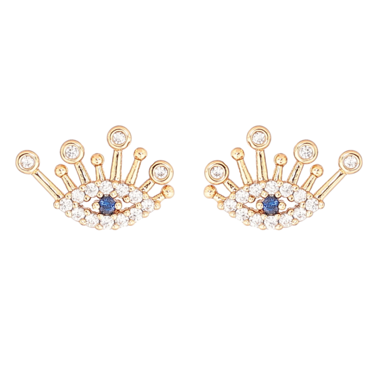 Сережки Xuping Позолота 18K пусети «Кристальні очі» фото №25