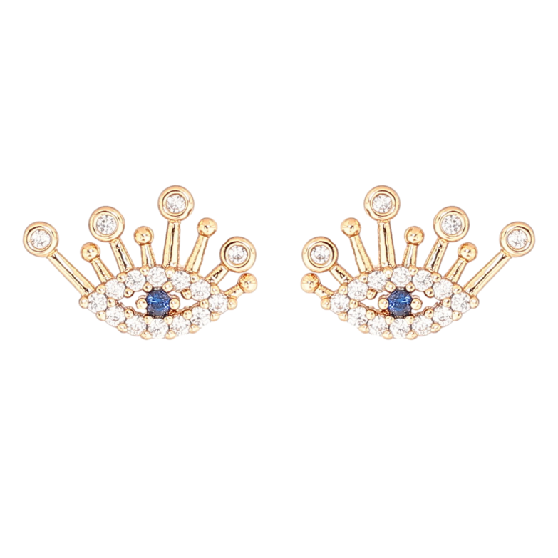 Серьги Xuping Позолота 18K пусеты Кристальные глаза фото №1