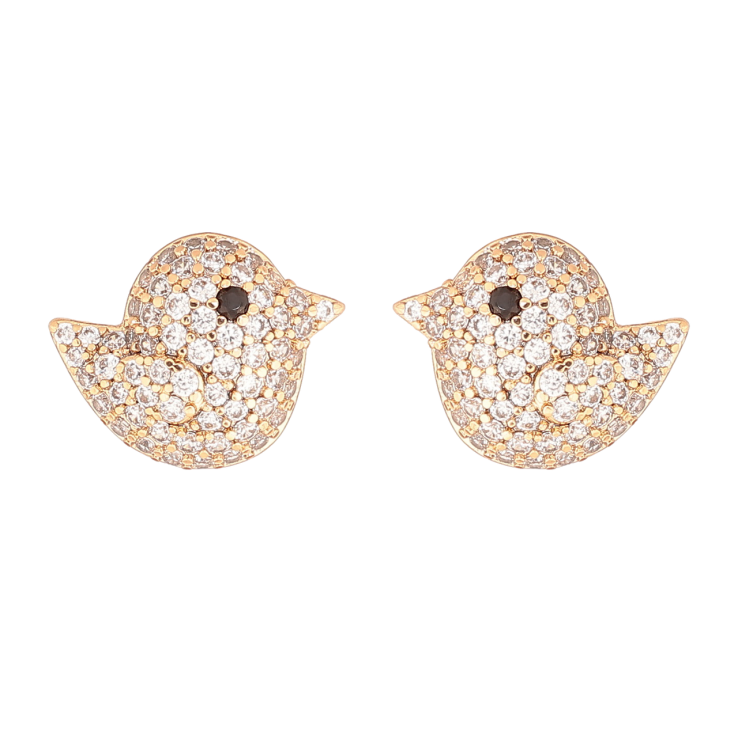 Сережки Xuping Позолота 18K пусети «Пташки з інкрустацією кристалами» фото №21 Сережки Xuping Позолота 18K пусети «Пташки з інкрустацією кристалами» фото №21
