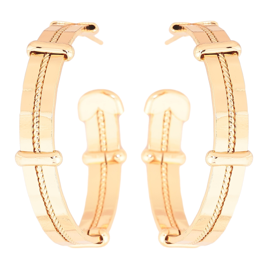Сережки Xuping Позолота 18K пусети «Декоративні дуги» фото №1