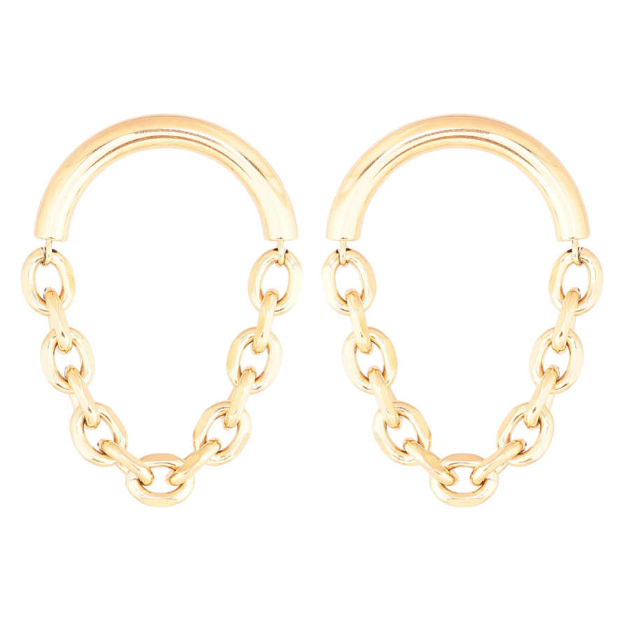 Сережки Xuping Позолота 18K пусети «Декоративні підвіски з ланцюжками» фото №1