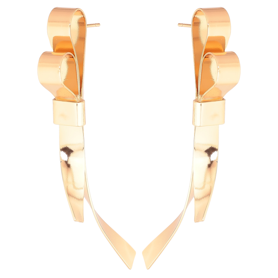 Сережки Xuping Позолота 18K пусети «Банти» фото №1 Сережки Xuping Позолота 18K пусети «Банти» фото №1